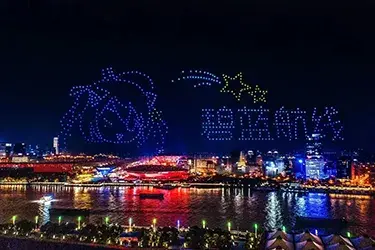 无人机表演·上海世博片区 中华艺术宫 梅赛德斯奔驰文化中心